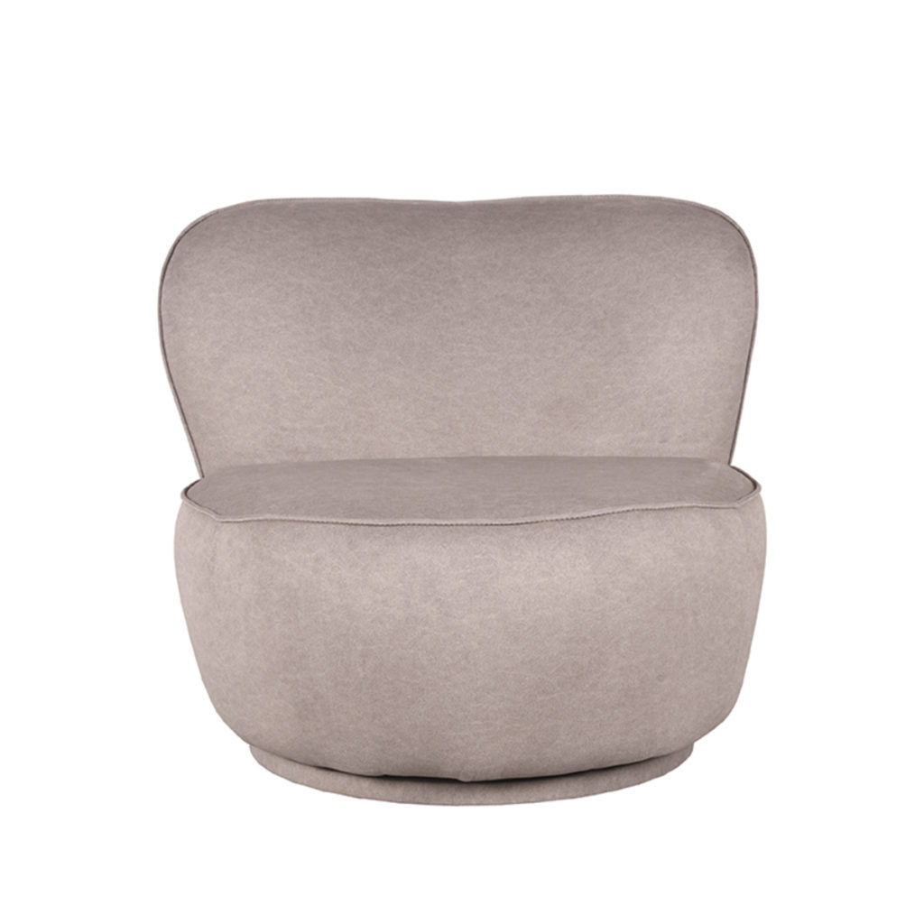 LABEL51 Fauteuil Bunny - Taupe - Microfiber - Afbeelding 2