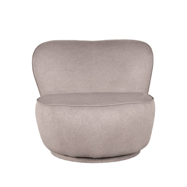 LABEL51 Fauteuil Bunny - Taupe - Microfiber - Afbeelding 2