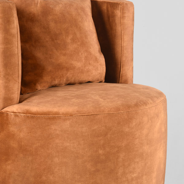 LABEL51 Fauteuil Evy - Oker - Velours - 65 cm - Afbeelding 5