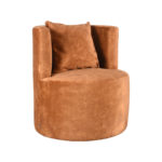 LABEL51 Fauteuil Evy - Oker - Velours - 65 cm