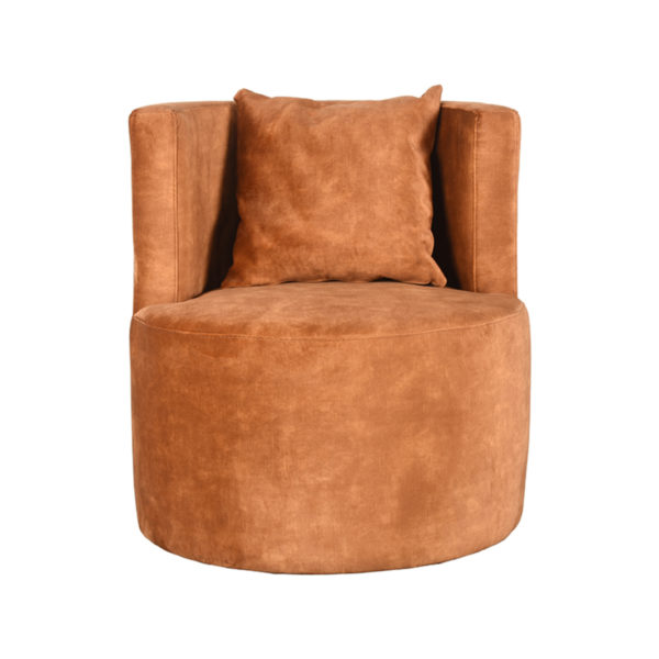 LABEL51 Fauteuil Evy - Oker - Velours - 65 cm - Afbeelding 2