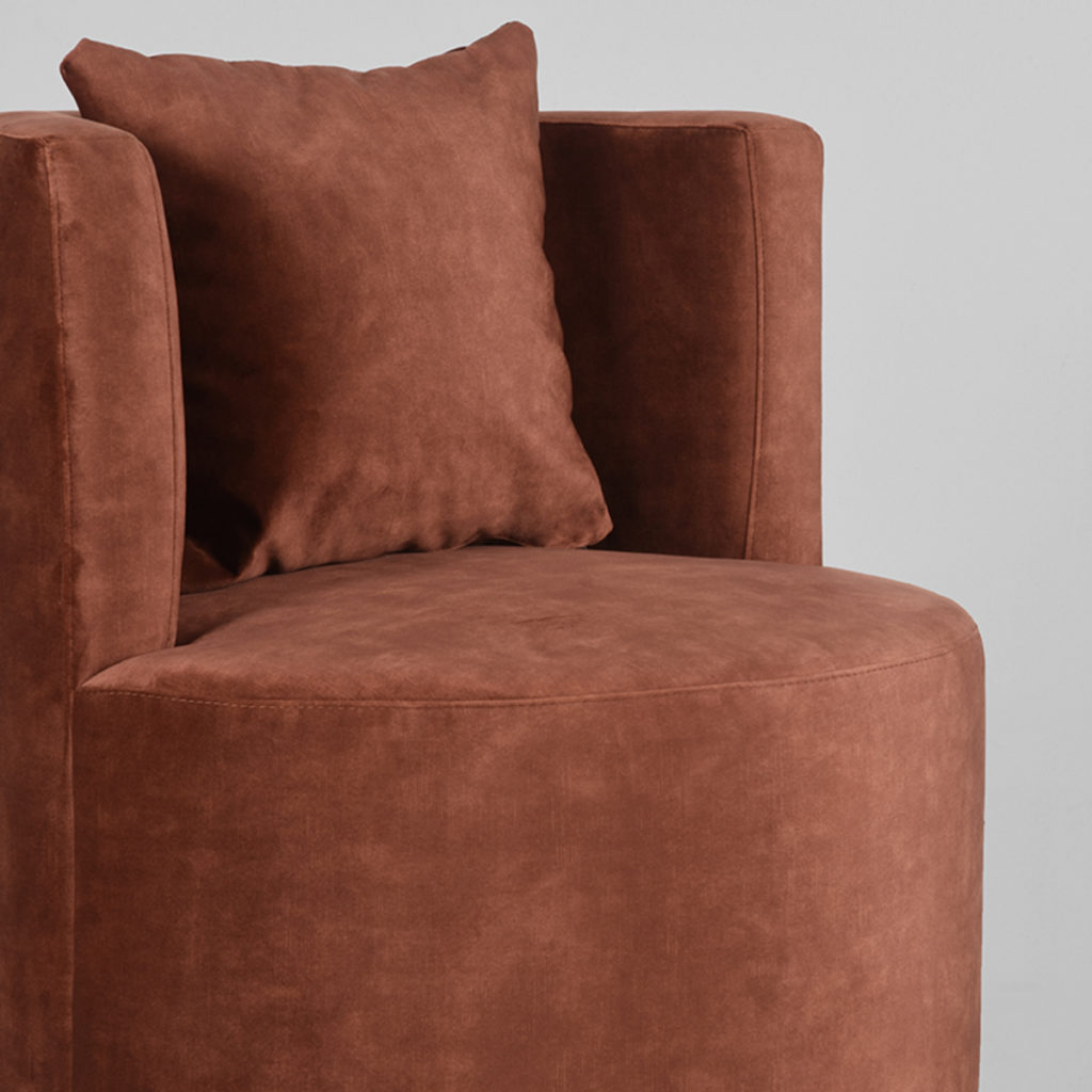 LABEL51 Fauteuil Evy - Rust - Velours - 65 cm - Afbeelding 5
