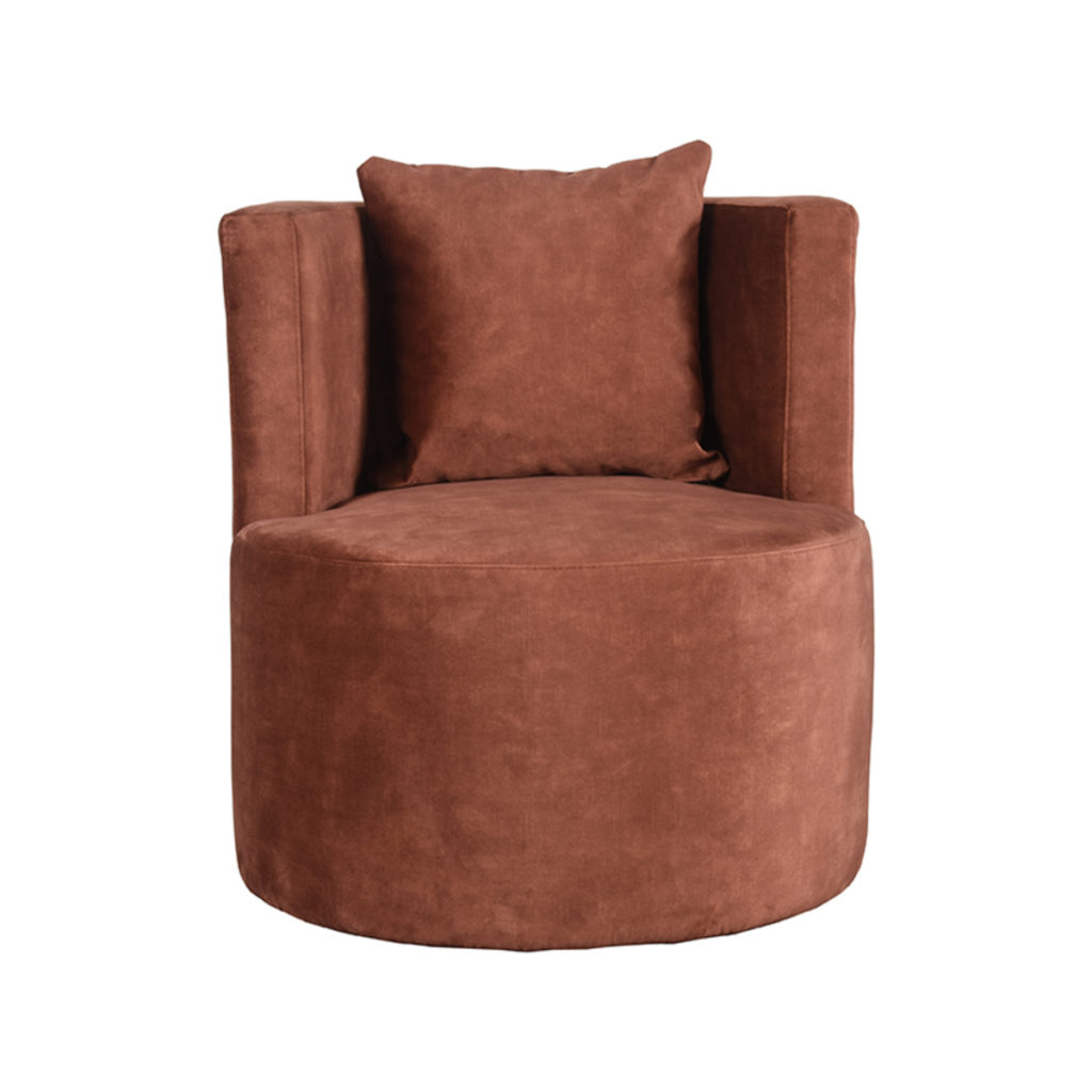 LABEL51 Fauteuil Evy - Rust - Velours - 65 cm - Afbeelding 2