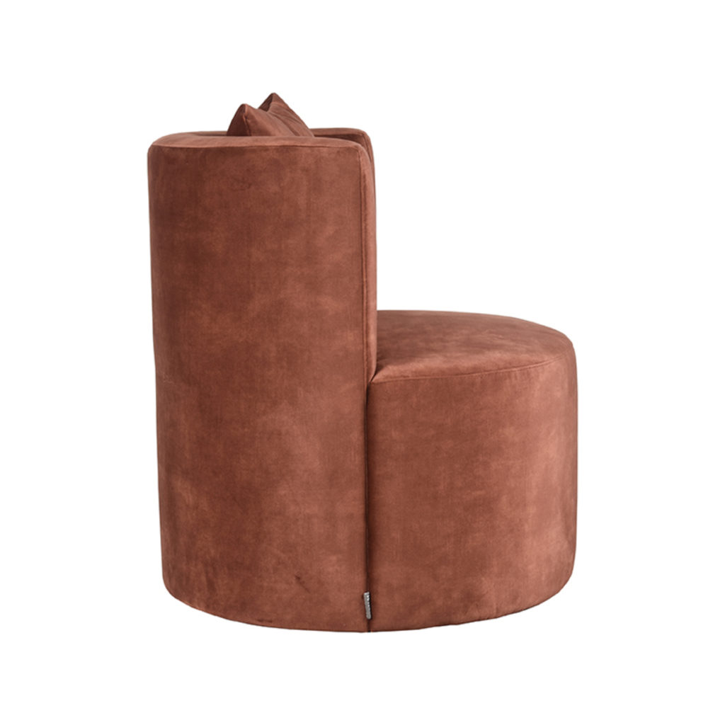 LABEL51 Fauteuil Evy - Rust - Velours - 65 cm - Afbeelding 3