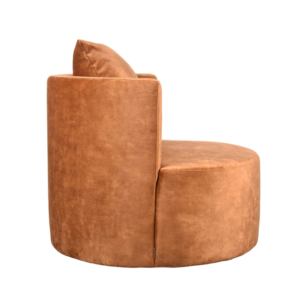LABEL51 Fauteuil Evy - Oker - Velours - 90 cm - Afbeelding 3