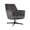 LABEL51 Fauteuil Toby - Antraciet - Velours - Afbeelding 2