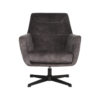 LABEL51 Fauteuil Toby - Antraciet - Velours - Afbeelding 3