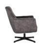 LABEL51 Fauteuil Toby - Antraciet - Velours - Afbeelding 4