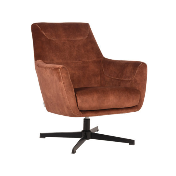 LABEL51 Fauteuil Toby - Rust - Velours - Afbeelding 2
