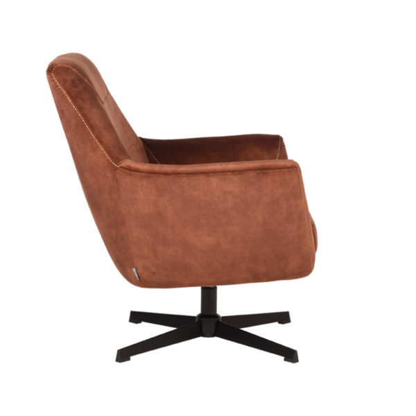 LABEL51 Fauteuil Toby - Rust - Velours - Afbeelding 4