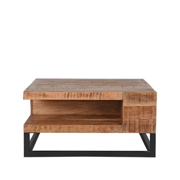 LABEL51 Salontafel Cube - Rough - Mangohout - 80 cm - Afbeelding 2