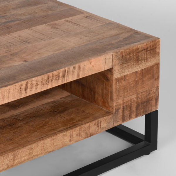 LABEL51 Salontafel Cube - Rough - Mangohout - 80 cm - Afbeelding 4