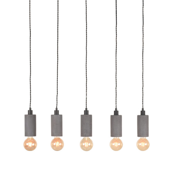 LABEL51 Hanglamp Fresco - Concrete - Beton - 5-Lichts