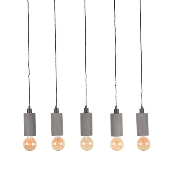 LABEL51 Hanglamp Fresco - Concrete - Beton - 5-Lichts - Afbeelding 2