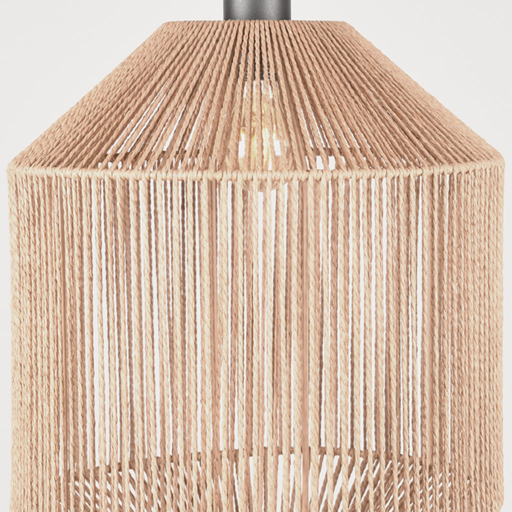 LABEL51 Hanglamp Ibiza - Naturel - Jute - 1-Lichts Cilinder - Afbeelding 3