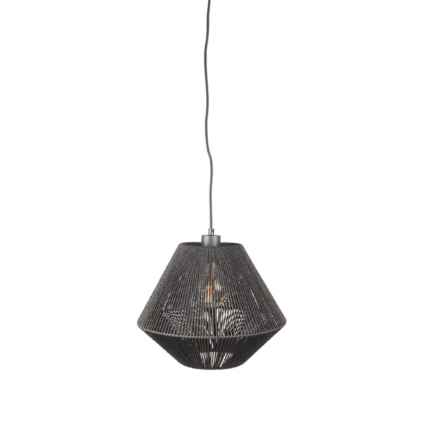LABEL51 Hanglamp Ibiza - Zwart - Jute - 1-Lichts - Afbeelding 2