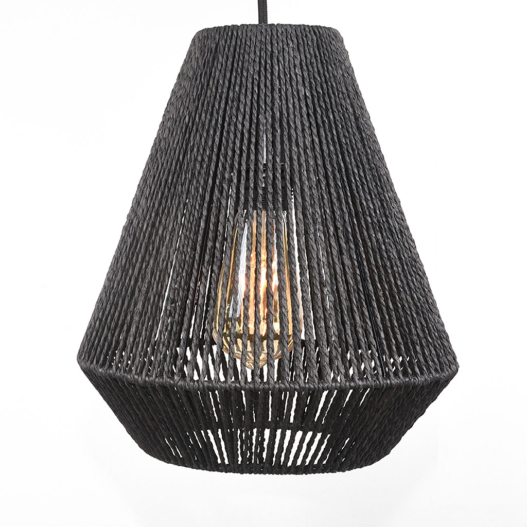 LABEL51 Hanglamp Ibiza - Zwart - Jute - 2-Lichts - Afbeelding 2