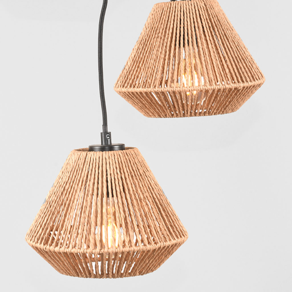 LABEL51 Hanglamp Ibiza - Naturel - Jute - 3-Lichts - Afbeelding 2