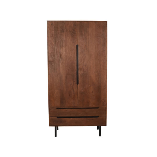LABEL51 Bergkast Rio - Espresso - Mangohout - Hoge Kast - Afbeelding 4