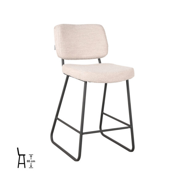 LABEL51 Barkruk Noah - Naturel - Boucle - Zithoogte 65 - Afbeelding 3
