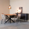 LABEL51 Eetkamerstoel Lenny - Taupe - Microfiber - Afbeelding 2