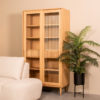 LABEL51 Vitrinekast Jule - Naturel - Eiken - Vitrinekast - Afbeelding 2