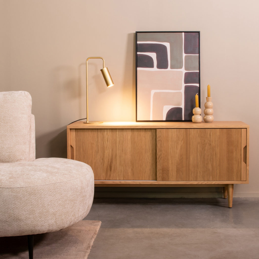 LABEL51 Tv-meubel Jule - Naturel - Eiken - Tv-Meubel 130 cm - Afbeelding 2