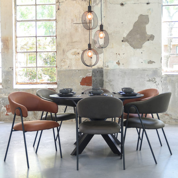 LABEL51 Hanglamp Ronda - Zwart - Metaal - 3-Lichts - Afbeelding 3