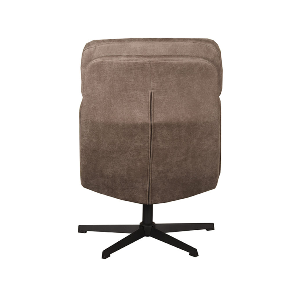 LABEL51 Fauteuil Alvar - Taupe - Micro Suede - Excl. Hocker - Afbeelding 2