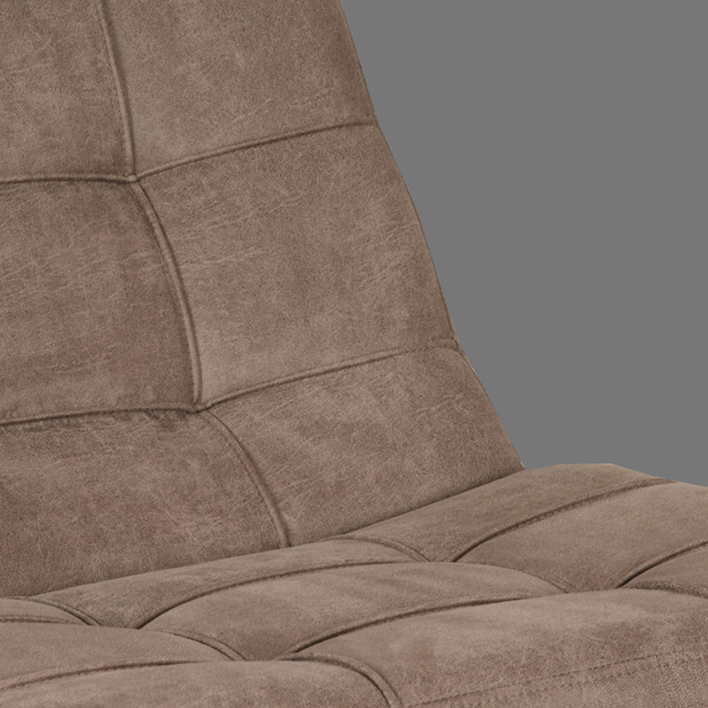 LABEL51 Fauteuil Alvar - Taupe - Micro Suede - Excl. Hocker - Afbeelding 3