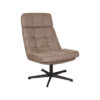 LABEL51 Fauteuil Alvar - Taupe - Micro Suede - Excl. Hocker - Afbeelding 5