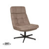 LABEL51 Fauteuil Alvar - Taupe - Micro Suede - Excl. Hocker - Afbeelding 4