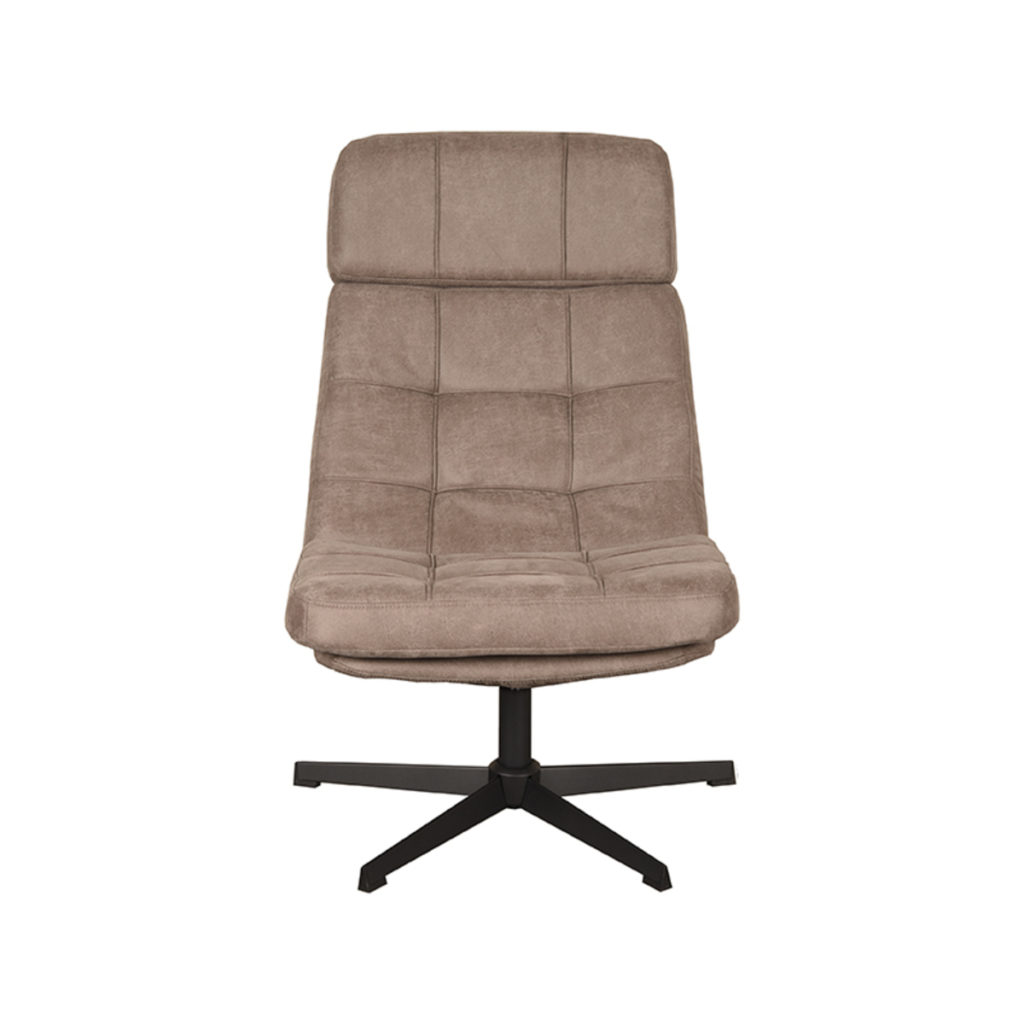 LABEL51 Fauteuil Alvar - Taupe - Micro Suede - Excl. Hocker - Afbeelding 6