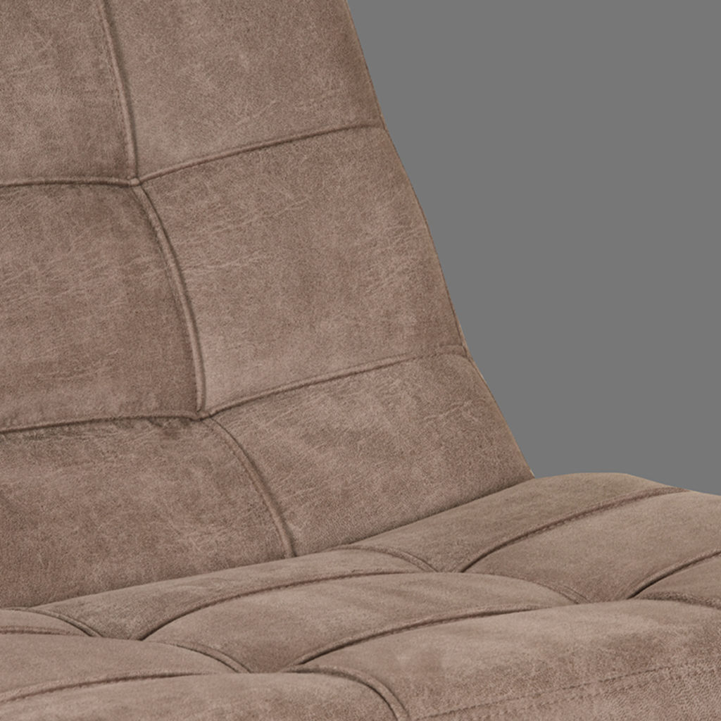 LABEL51 Fauteuil Alvar - Taupe - Boucle - Incl. Hocker - Afbeelding 3