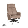 LABEL51 Fauteuil Bergen - Taupe - Micro Suede - Excl. Hocker - Afbeelding 2