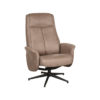LABEL51 Fauteuil Bergen - Taupe - Micro Suede - Excl. Hocker - Afbeelding 3