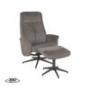 LABEL51 Fauteuil Bergen - Antraciet - Cosmo - Incl. Hocker - Afbeelding 5