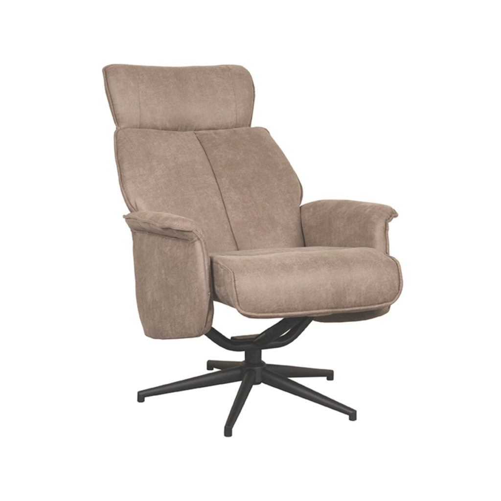 LABEL51 Fauteuil Verdal - Taupe - Micro Suede - Excl. Hocker - Afbeelding 3