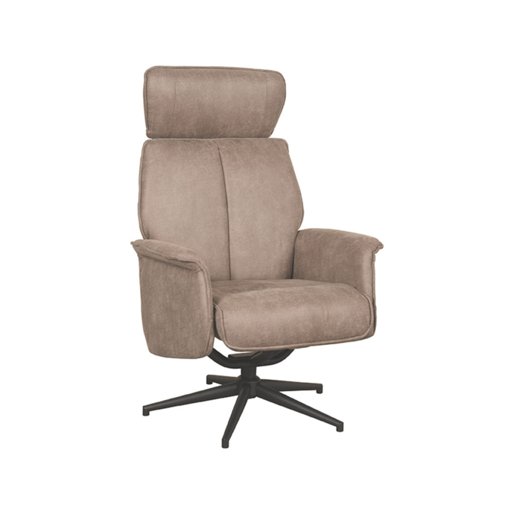 LABEL51 Fauteuil Verdal - Taupe - Micro Suede - Excl. Hocker - Afbeelding 2