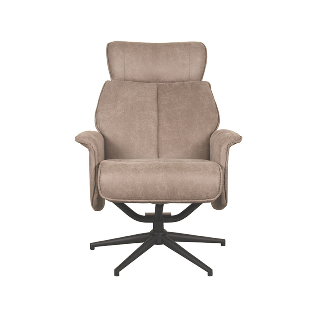 LABEL51 Fauteuil Verdal - Taupe - Micro Suede - Excl. Hocker - Afbeelding 5