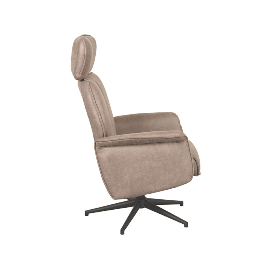 LABEL51 Fauteuil Verdal - Taupe - Micro Suede - Excl. Hocker - Afbeelding 6