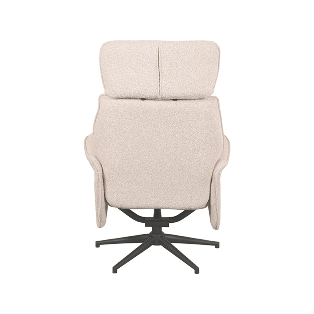 LABEL51 Fauteuil Verdal - Naturel - Boucle - Incl. Hocker - Afbeelding 3
