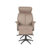 LABEL51 Fauteuil Verdal - Taupe - Micro Suede - Incl. Hocker - Afbeelding 4