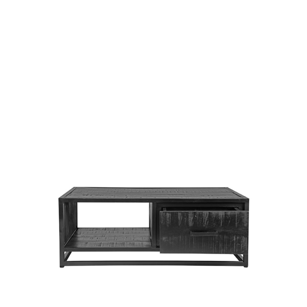 LABEL51 Salontafel Chili - Zwart - Mangohout - 110 cm - Afbeelding 4