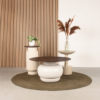 LABEL51 Salontafel Dim - Crème - Mangohout - 74 cm - Afbeelding 3