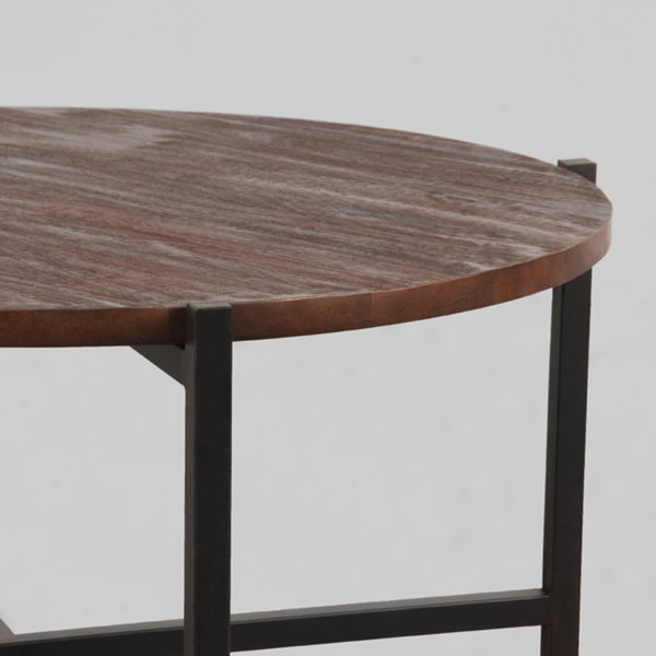 LABEL51 Salontafel Dox - Espresso - Mangohout - 70 cm - Zwart - Afbeelding 3