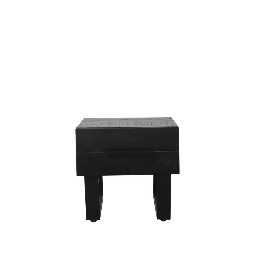 LABEL51 Salontafel Santos - Zwart - Mangohout - 50 cm - Afbeelding 4