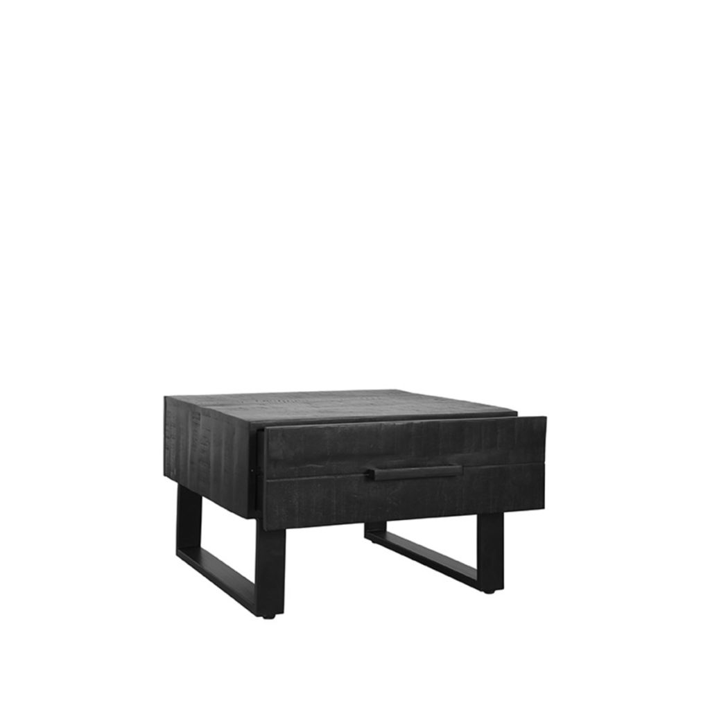 LABEL51 Salontafel Santos - Zwart - Mangohout - 70 cm - Afbeelding 3