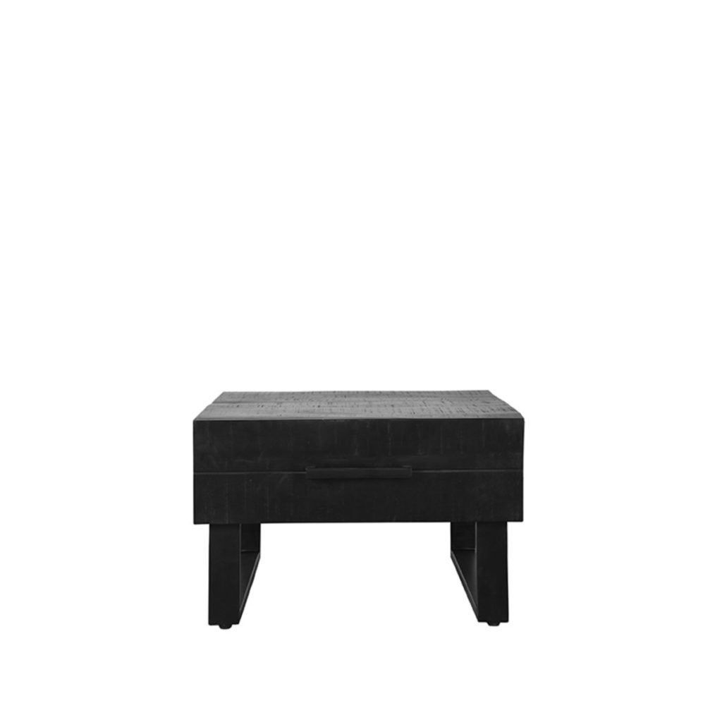 LABEL51 Salontafel Santos - Zwart - Mangohout - 70 cm - Afbeelding 5