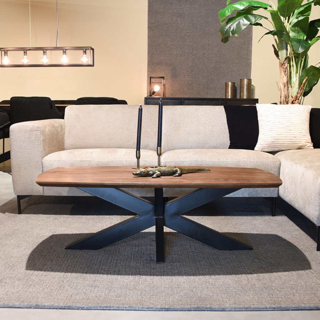 LABEL51 Salontafel Zane - Espresso - Mangohout - 120 cm - Afbeelding 3